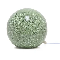 Simple Designs 8" Sage Green Mosaic Stone Ball Table Lamp