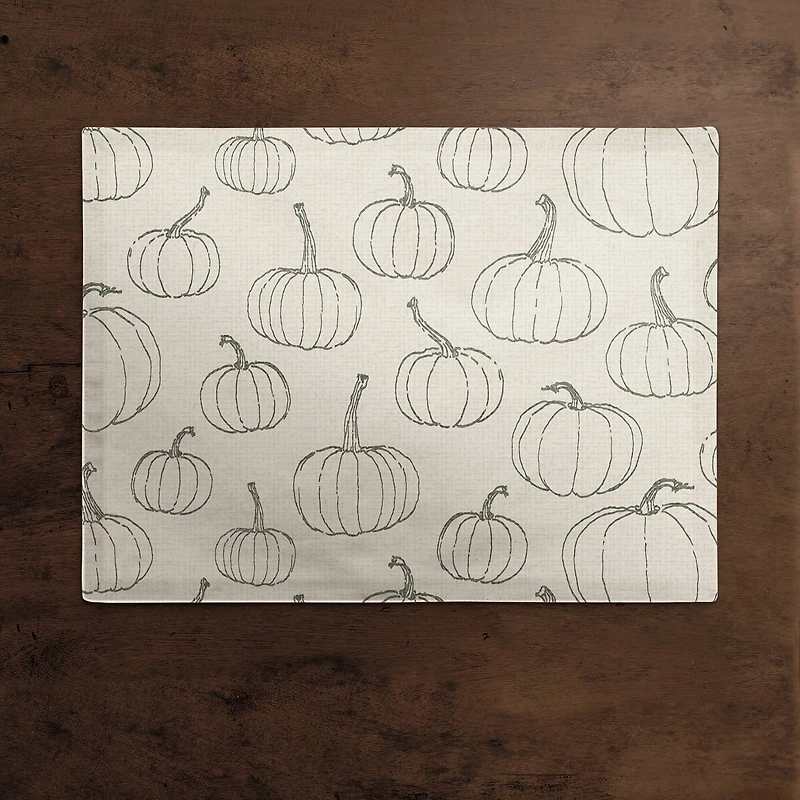 Pumpkin Pattern Cotton Twill Placemat