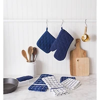 DII® Nautical Blue Combo Windowpane Dishcloths, 6ct.