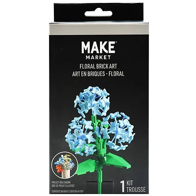 Blue Hydrangea Floral Brick Art Kit by Make Market®