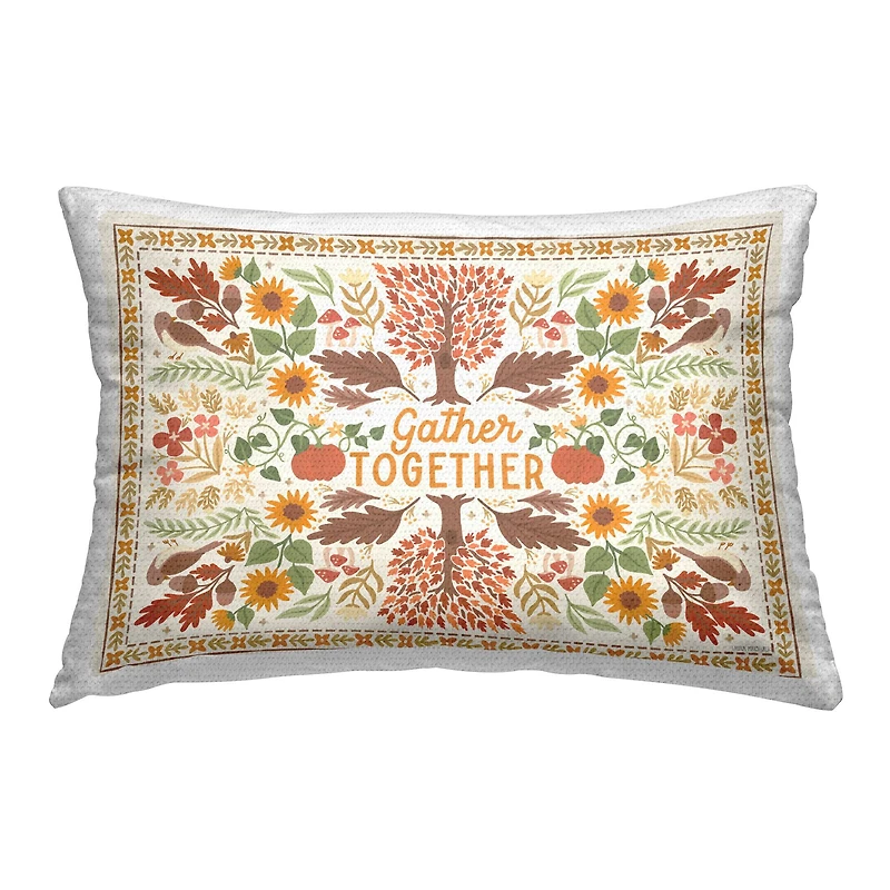 Stupell Industries Gather Together Pattern Outdoor Printed Pillow