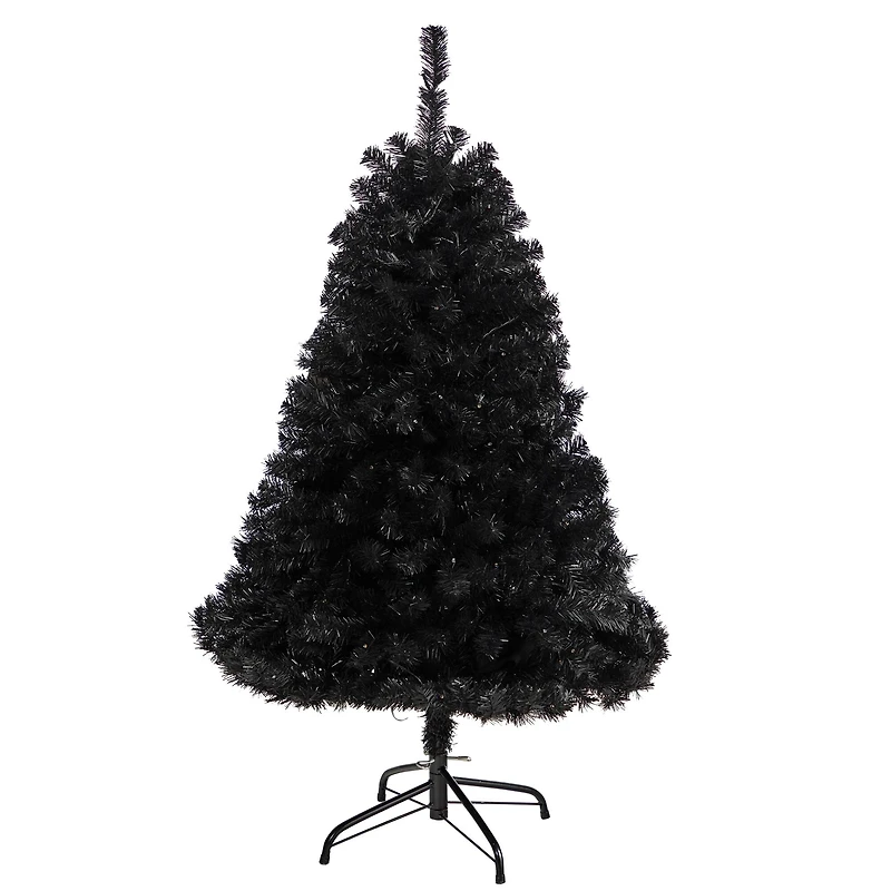 4ft. Pre-Lit Black Artificial Christmas Tree, Clear LED Lights