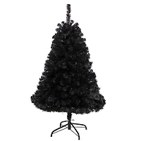 4ft. Pre-Lit Black Artificial Christmas Tree, Clear LED Lights