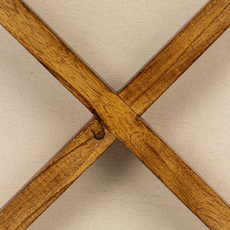 Hello Honey® 22" Woven Cotton & Wool Blend Table to Stool with Oak Wood Legs