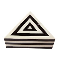 Hello Honey® 7" Black & White Striped Triangular Box