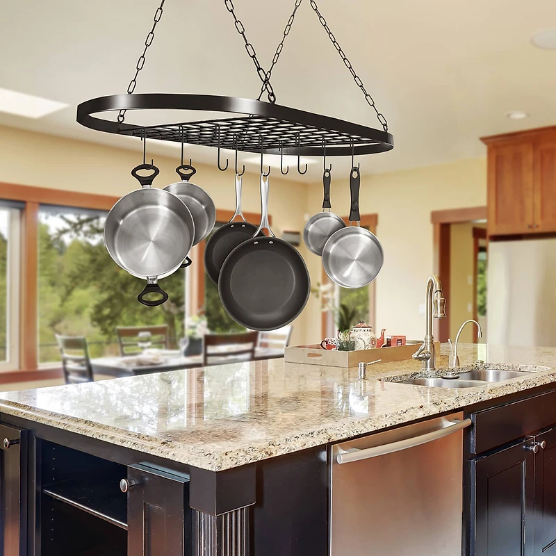 Sorbus Ceiling Mounted Pot & Pan Rack