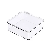 Small Clear Stacking Plastic Case with Hinged Lid by Simply Tidy®
