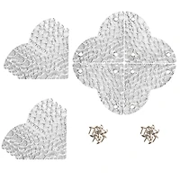 Dritz Home Nickel Textured Quatrefoil Corners