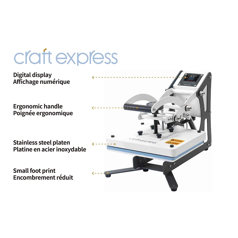 Craft Express White Small Format Heat Press