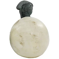 Design Toscano 13" Prehistoric Parasaurolophus Dinosaur Egg Hatchling Garden Statue