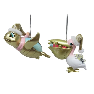 Assorted 4" Gold Turtle/Pelican Ornament, 1pc. by Ashland®