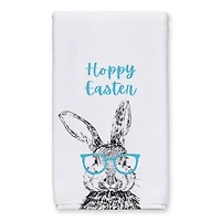 Hoppy Easter Bunny Glasses Tea Towel Set