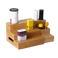 Honey Can Do Adjustable 3-Tier Bamboo Spice Rack Organizer