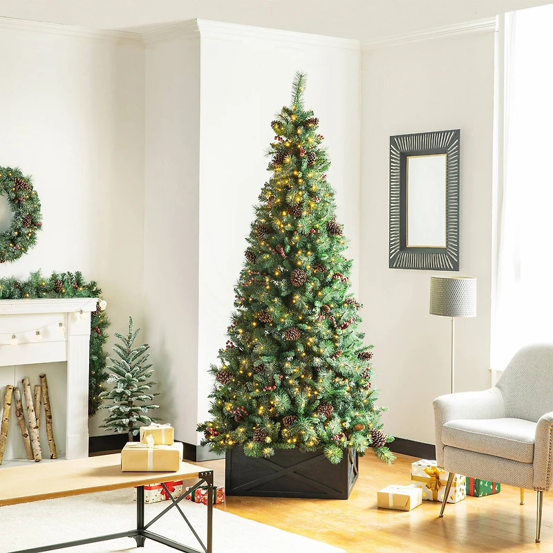 Glitzhome® Black Wood Tree Collar