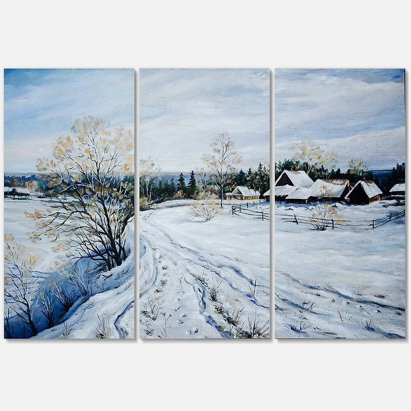 Designart - Country Road In Winter Times II