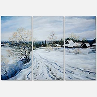 Designart - Country Road In Winter Times II