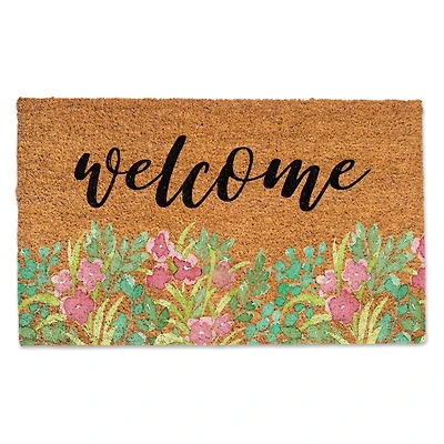 Welcome Watercolor Floral Doormat