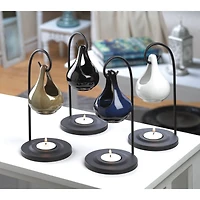 8" Cobalt Blue Porcelain Tear Drop Candle Oil Warmer