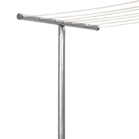 Household Essentials Galvanized Steel Onepiece Pole Clothesline T-Post