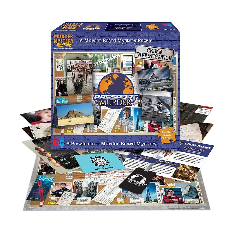 Murder Mystery Party Case Files Puzzles - Passport to Murder: 1000 Pcs