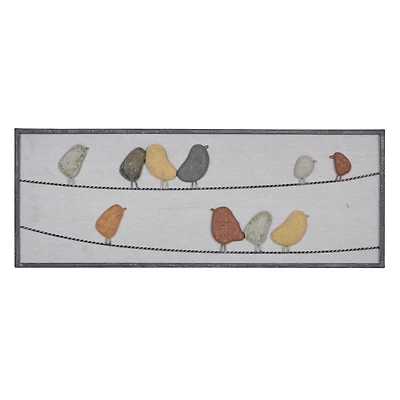 Multi Color Iron Contemporary Wall Decor, 12" x 32" x 1"