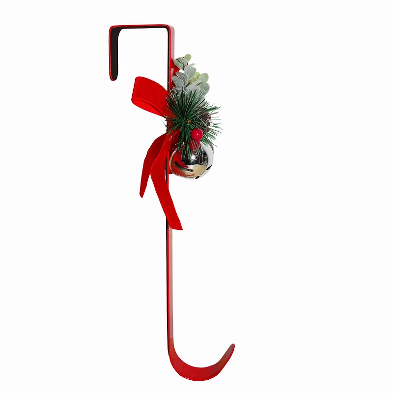 15" Red & Silver Bell Wreath Hanger by Ashland®