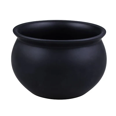 6.25" Black Ceramic Cauldron by Makery™