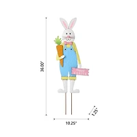 Glitzhome® 36" Easter Bunny Boy Metal Décor