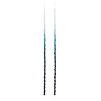 12 Pack: Blue & White Ombre Faceted Glass Rondelle Beads by Bead Landing™