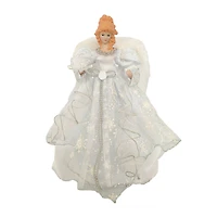 Santa's Workshop 14" White & Silver Angel Tree Topper