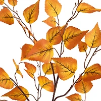 4ft. Orange Autumn Birch Leaf Artificial Potted Tree