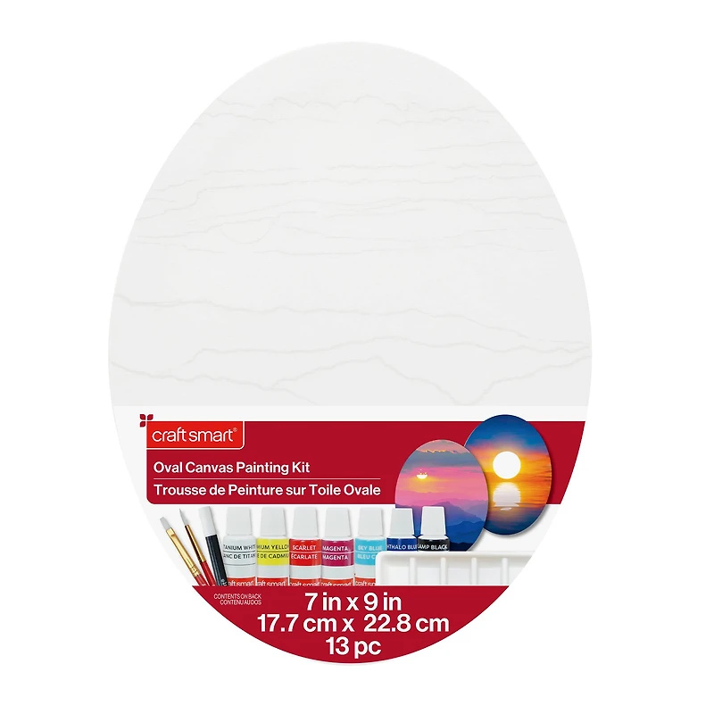 7" x 9" Sunset Oval Canvas Painting Kit by Craft Smart®