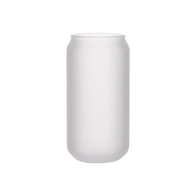 Craft Express 18oz. Frosted White Glass Mug with Clear Glass Straw, 6ct.