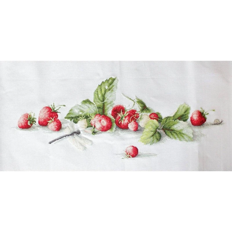 Luca-s Etude With Strawberries Counted Cross Stitch Kit