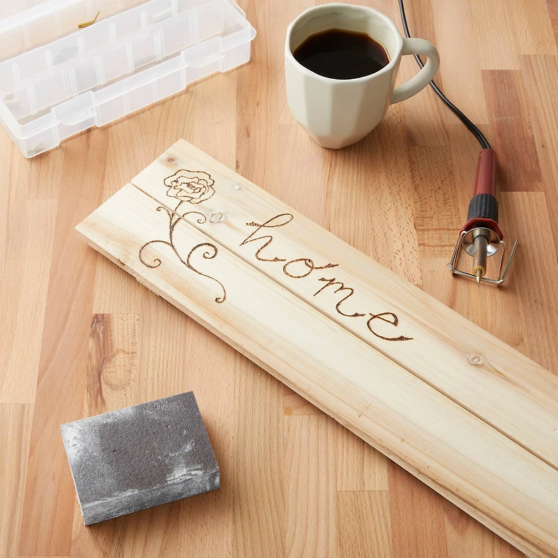 6 Pack: 5" x 20" Wood Slats Plaque by Make Market®