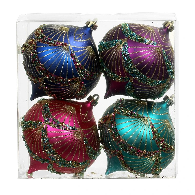 4 Pack 4.7" Jewels & Jolly Shatterproof Onion Ornaments by Ashland®