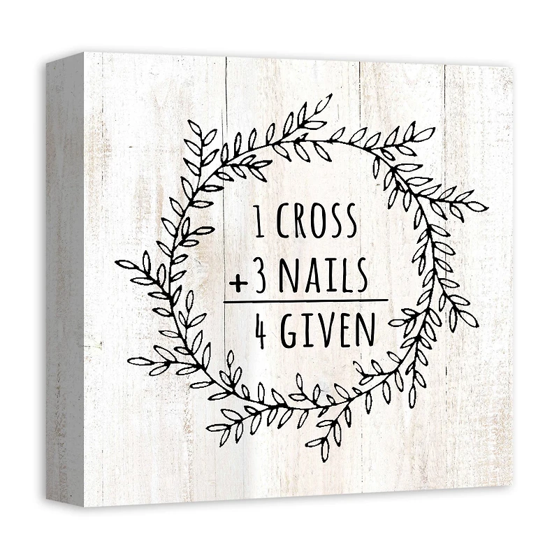 Easter Math Wreath Canvas Wall Art