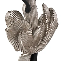 14.25" Black & Silver Dancer Decorative Sculpture