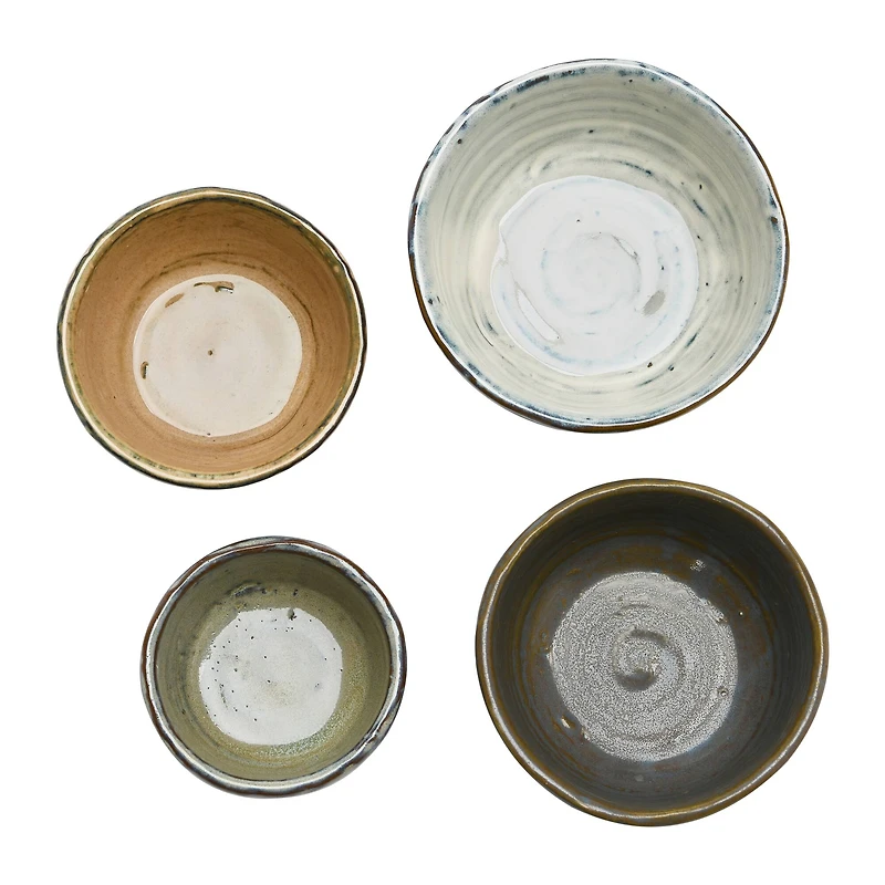 Hello Honey® Stoneware Bowls with Reactive Glaze Finish, 4ct.