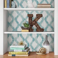 NuWallpaper Teal Floating Trellis Peel & Stick Wallpaper