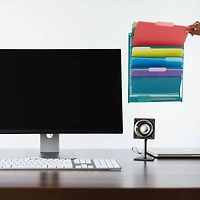 Mind Reader 6 Compartment Vertical Hanging Wall File & Chart Organizer