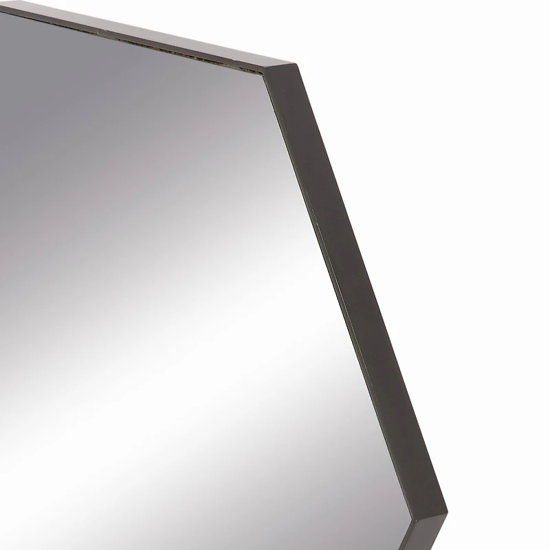 CosmoLiving by Cosmopolitan Black Contemporary Wood Wall Mirror, 21" x 24"