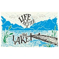 Life is Better at the Lake Doormat