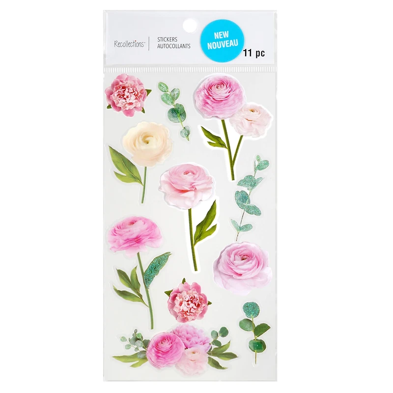 Pink Cala Rose Dimensional Stickers by Recollections™
