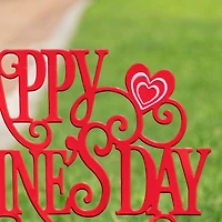 Glitzhome® 23.25" Metal Happy Valentine's Day Yard Stake