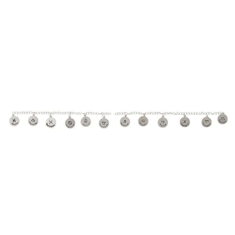 Silver Zodiac Metal Beads, 17mm by Bead Landing™