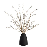 2ft. Pussy Willow Arrangement in Modern Metal Black Vase