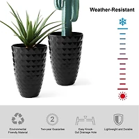 Glitzhome® 19.7" Eco-Friendly Oversized Faux Ceramic Pot Planters