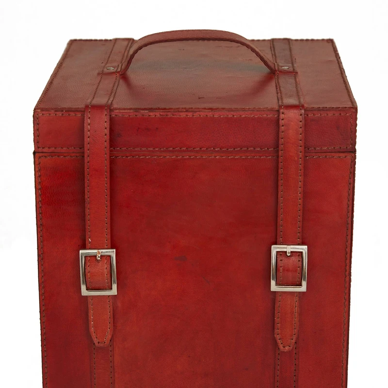 Red Modern Wine Holder, 9" x 10" x 16"