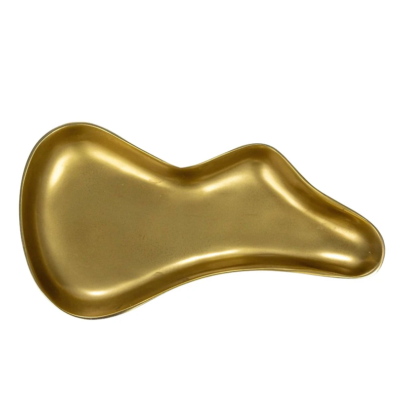 Hello Honey® 12" Gold Electroplated Aluminum Organic Shaped Tray
